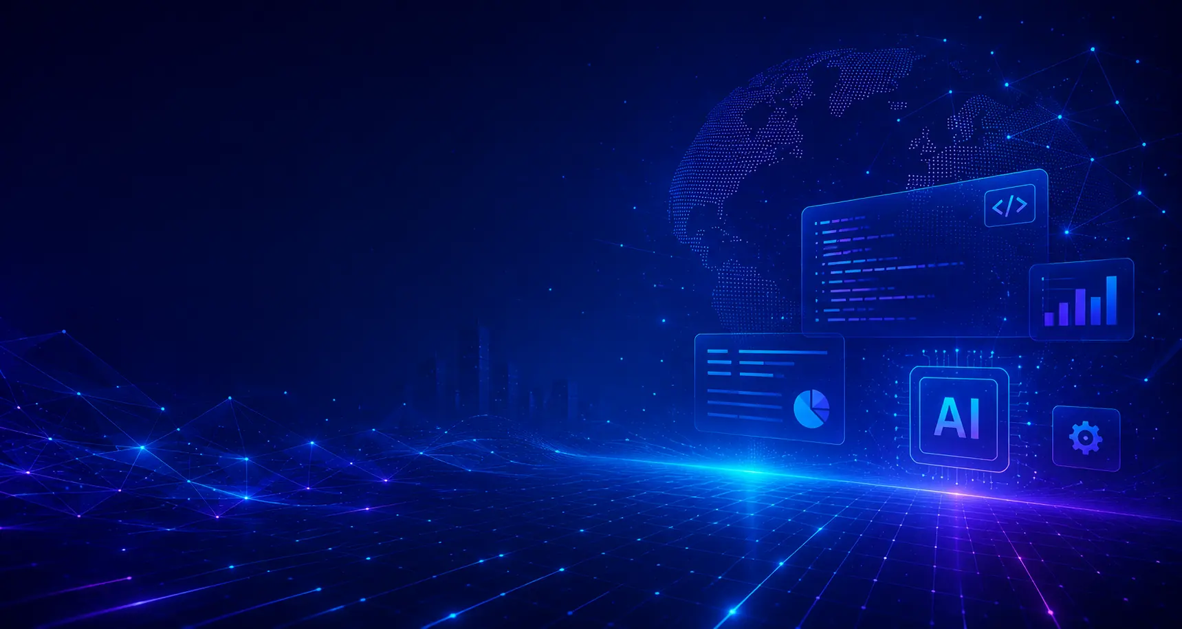 Abstract digital network background